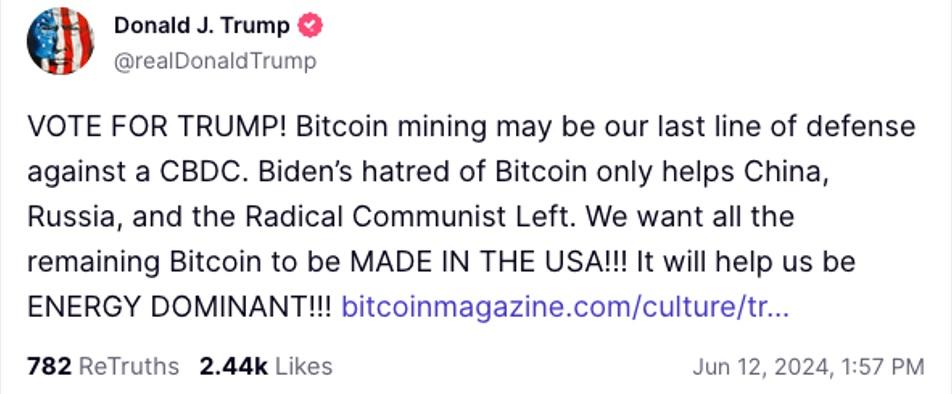 Trump-pooldab-USA-Bitcoini-kaevandamist