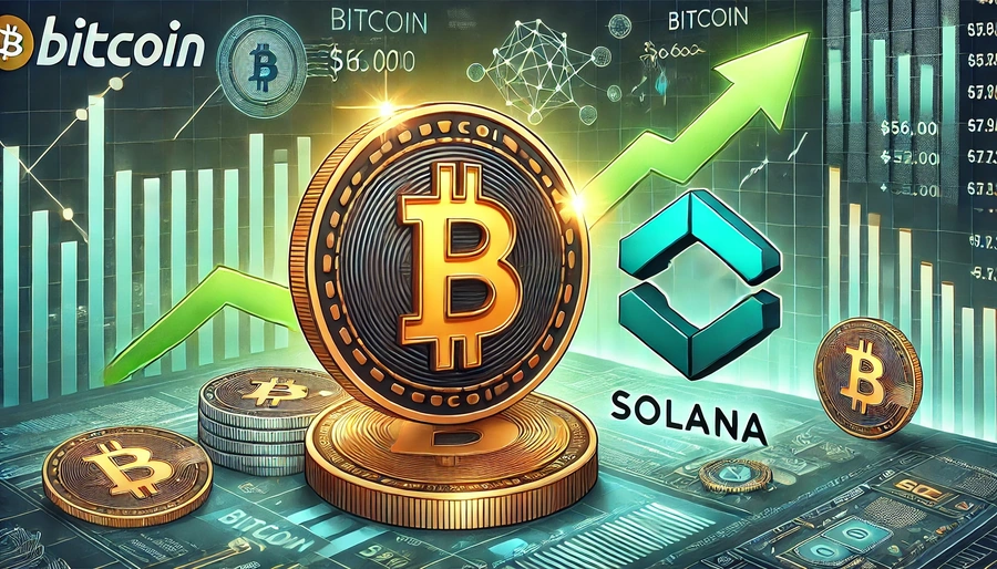 Bitcoin ületab $56,000, Solana arendamine comeback alates esmaspäevast rutiini